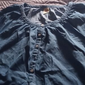 Long sleeve jean blouse
